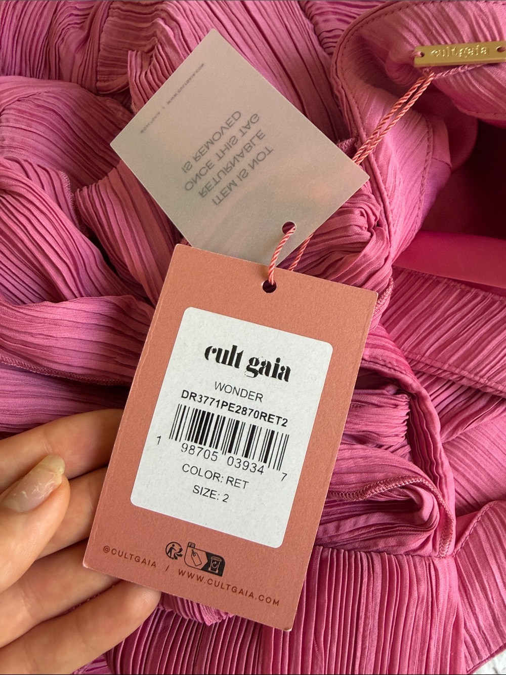 New Cult Gaia Wonder pink dress - Picture 2 of 3